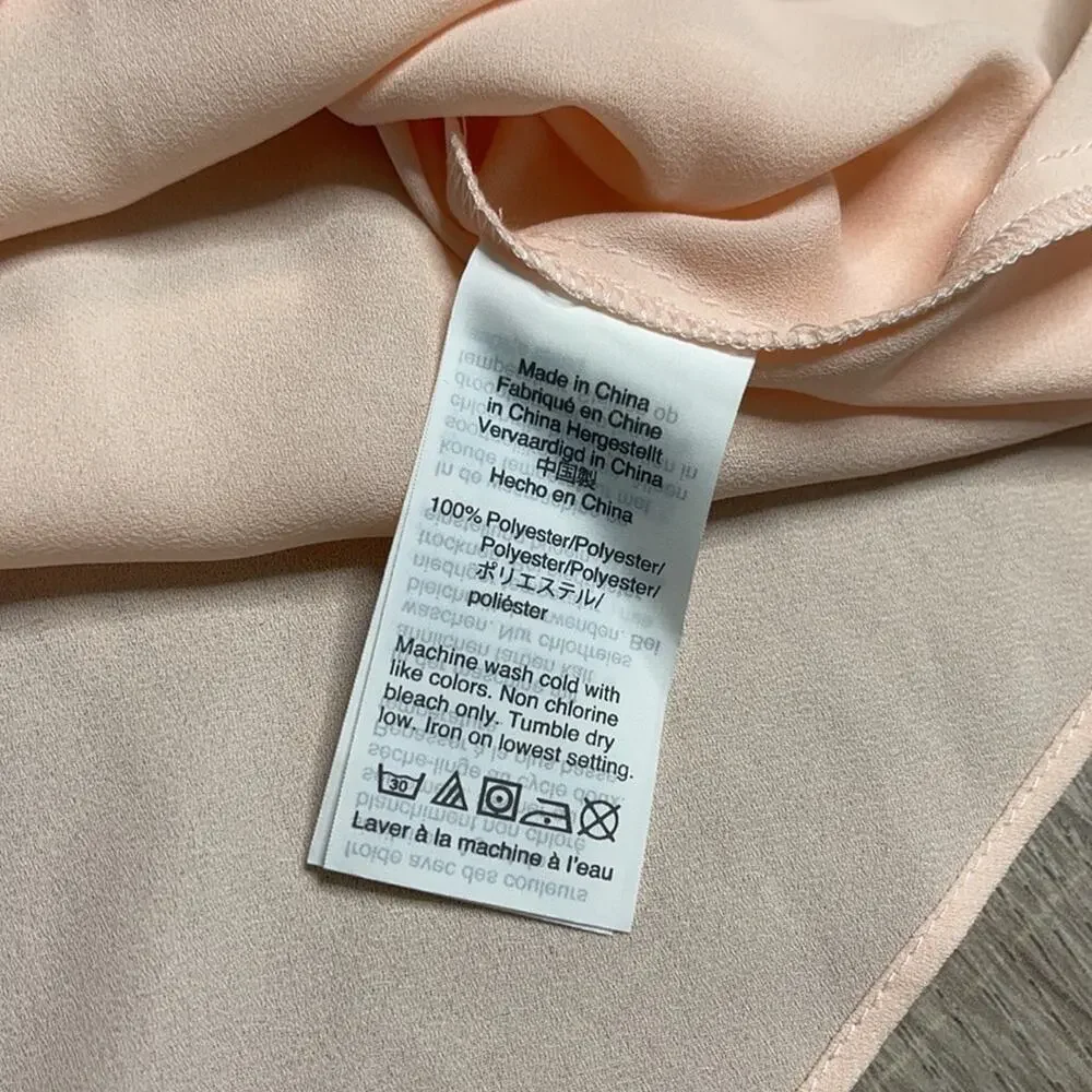 J CREW Women's Blush Pink Semi Sheer Scoop Neck Tank Top